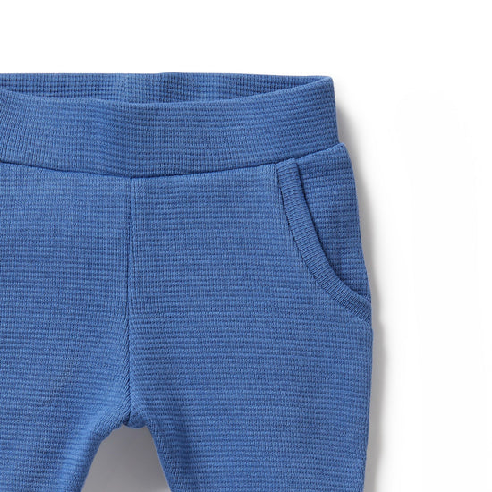 WF Brilliant Blue Organic Waffle Pant