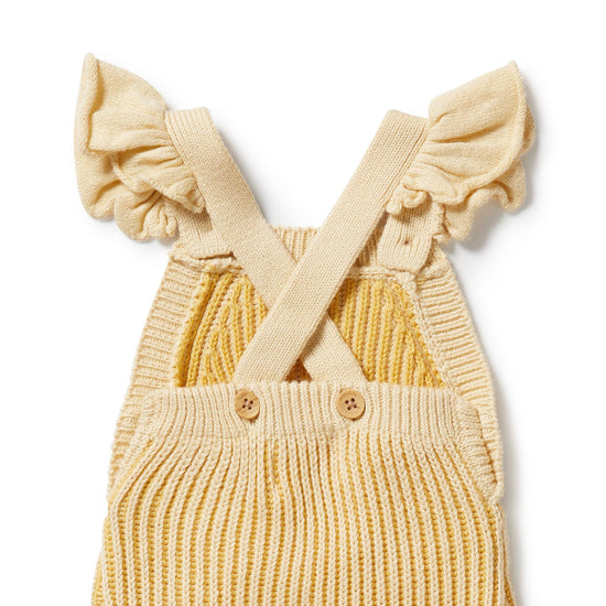 WF Dijon Knitted Ruffle Overall