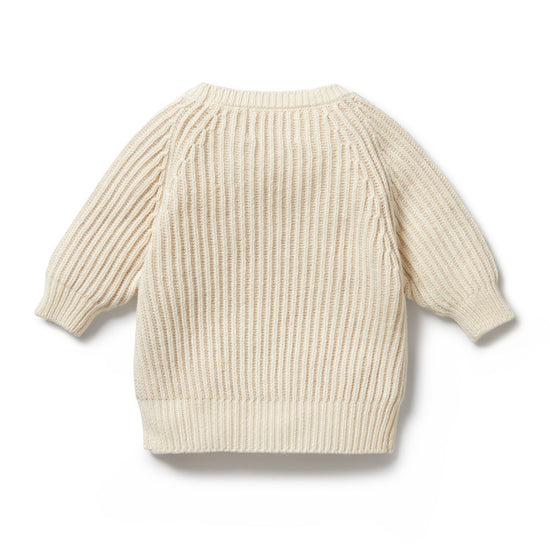 WF Ecru Knitted Ribbed Jumper