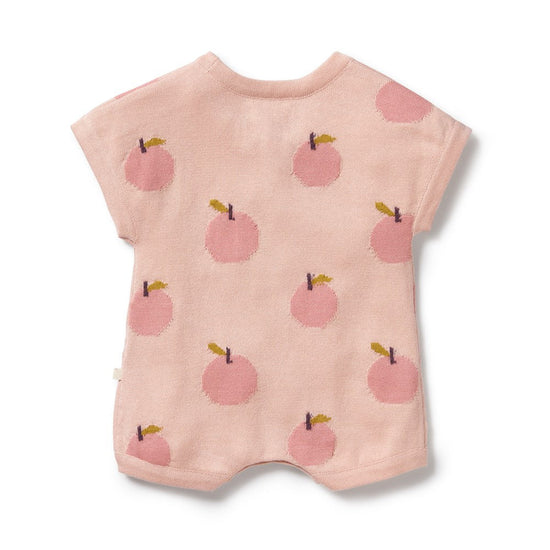 WF Organic Knitted Growsuit - Just Peachy