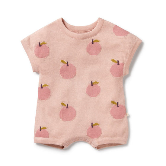 WF Organic Knitted Growsuit - Just Peachy