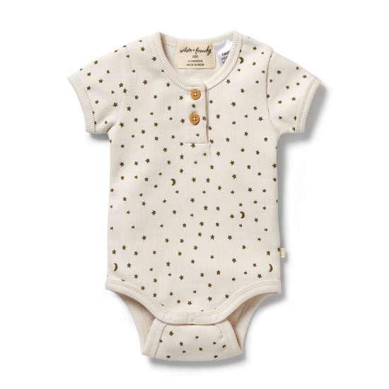 WF Organic Rib Henley Bodysuit - Chasing the Moon