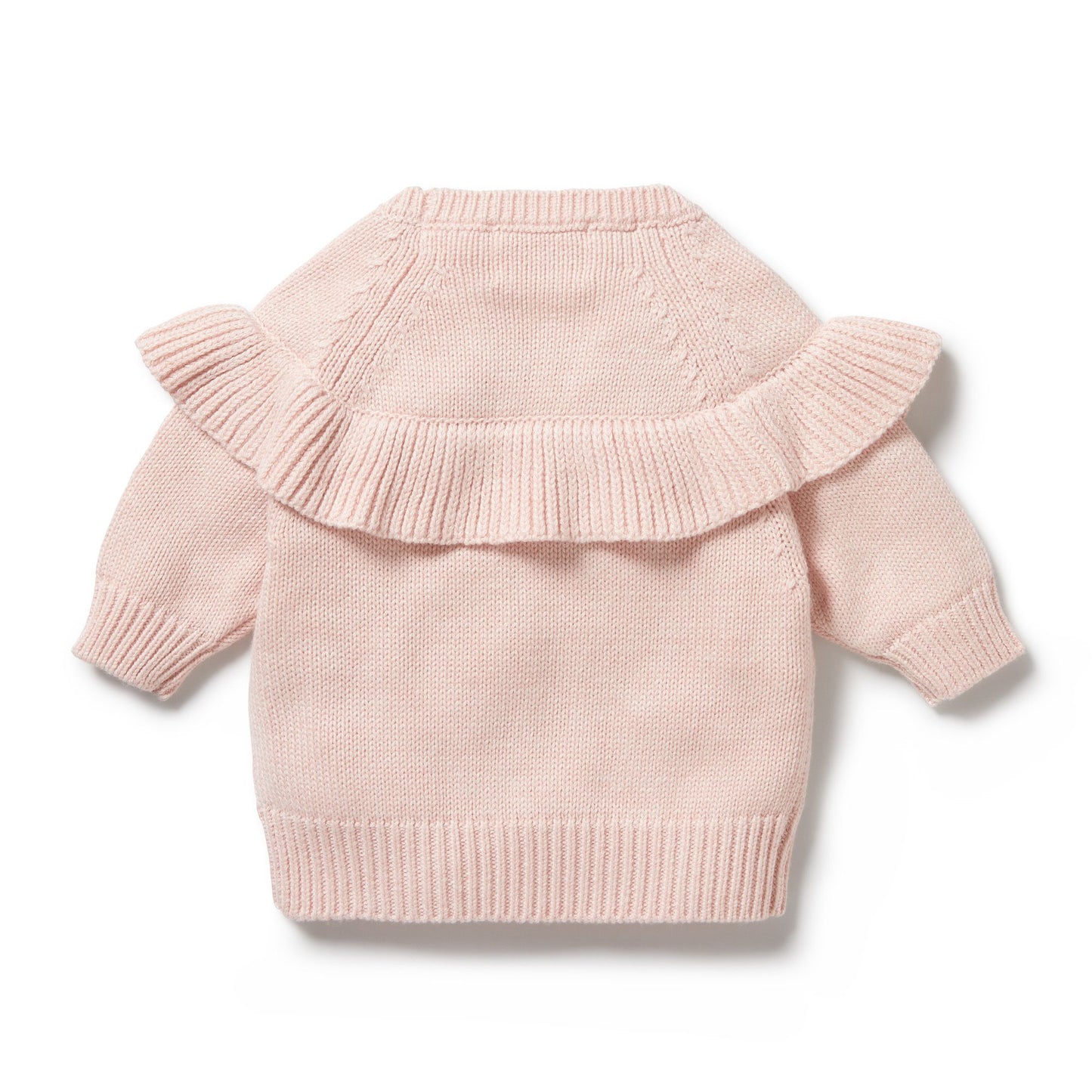 WF Pink Knitted Ruffle Jumper