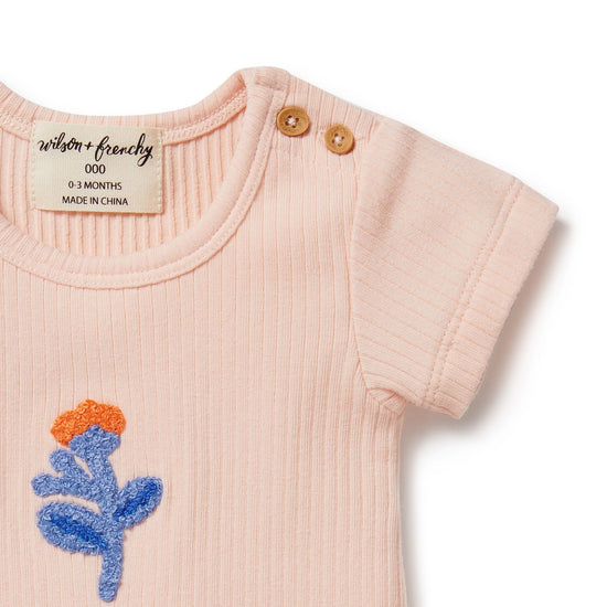 WF Organic Rib Tee - Little Flower