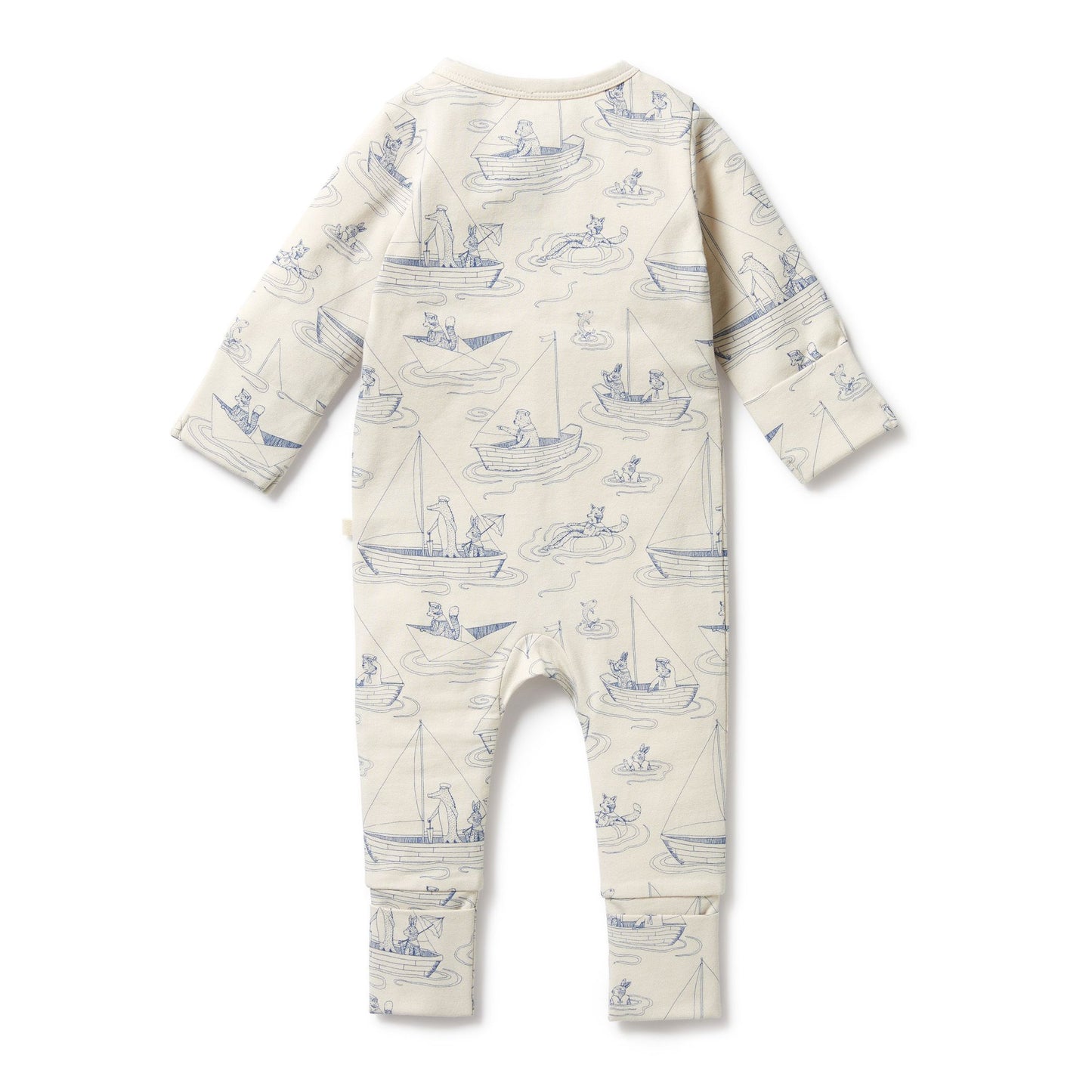 WF Sail Away Organic Zipsuit with Feet