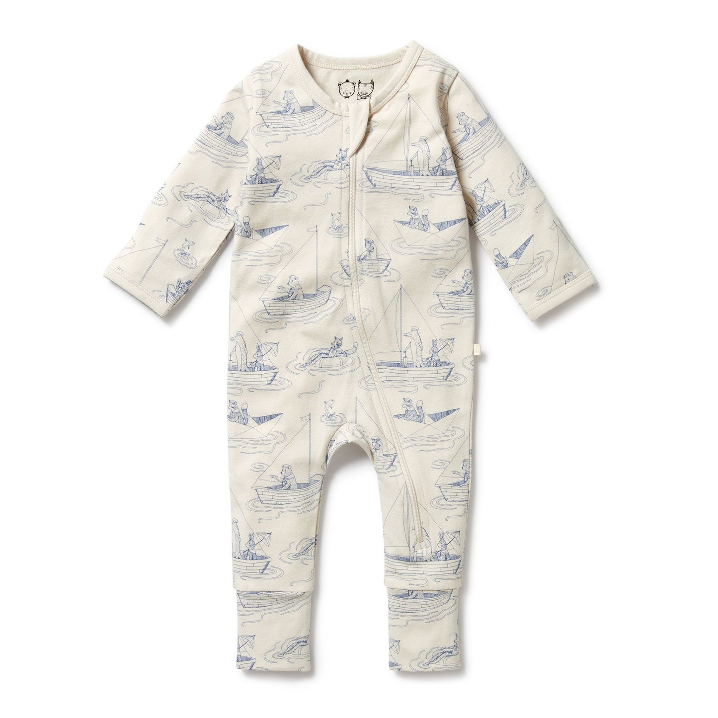 WF Sail Away Organic Zipsuit with Feet