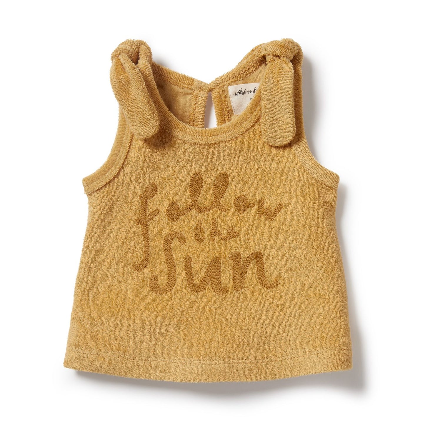 WF Organic Cotton Terry Towelling Singlet - Follow the Sun