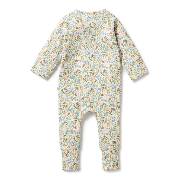 WF Tinker Floral Organic Zipsuit with Feet