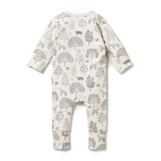 WF Woodland Organic Zipsuit with Feet