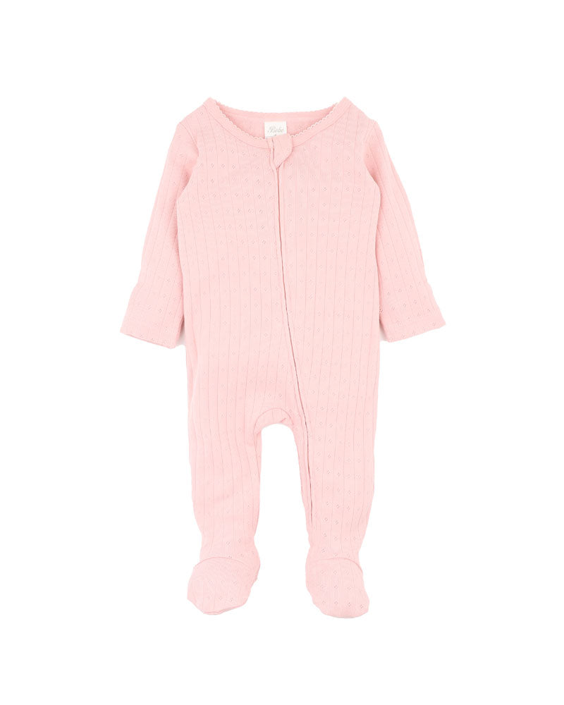 Bebe Blossom Organic Pointelle LS Zipsuit