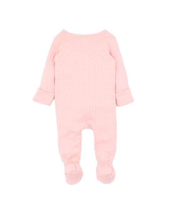 Bebe Blossom Organic Pointelle LS Zipsuit
