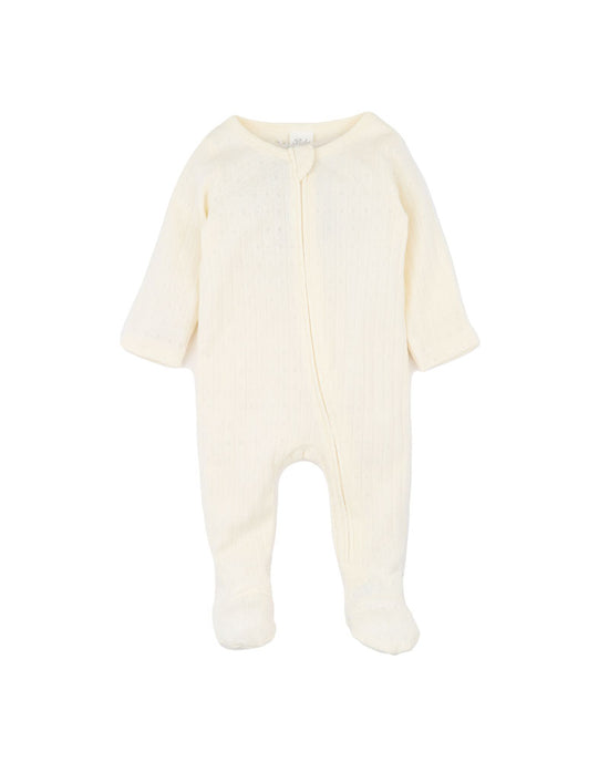 Bebe Milk Organic Pointelle LS Zipsuit