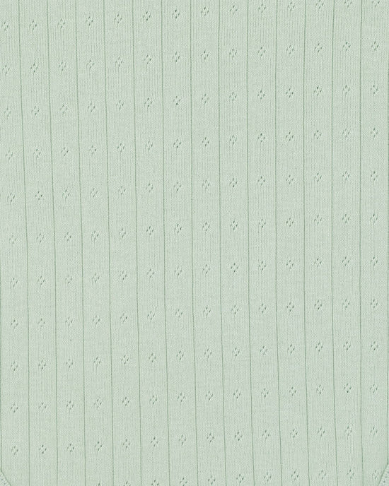 Bebe Sage Organic Pointelle LS Zipsuit