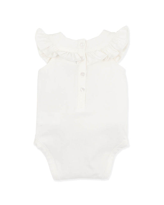 Bebe Zara Frill Yoke Bodysuit - Snow