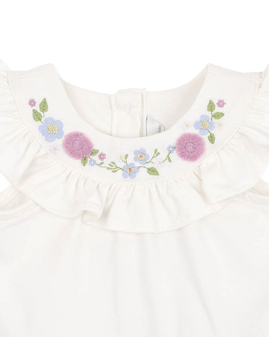 Bebe Zara Frill Yoke Bodysuit - Snow