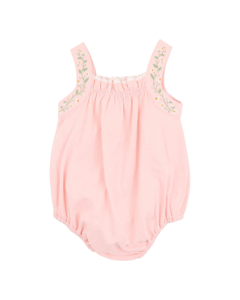 Bebe Tess Embroidered Strap Bodysuit - Pale Pink