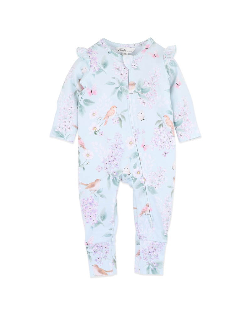 Bebe Madelyn Print LS Zipsuit