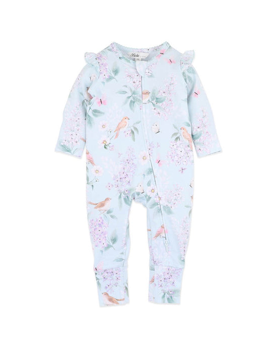 Bebe Madelyn Print LS Zipsuit