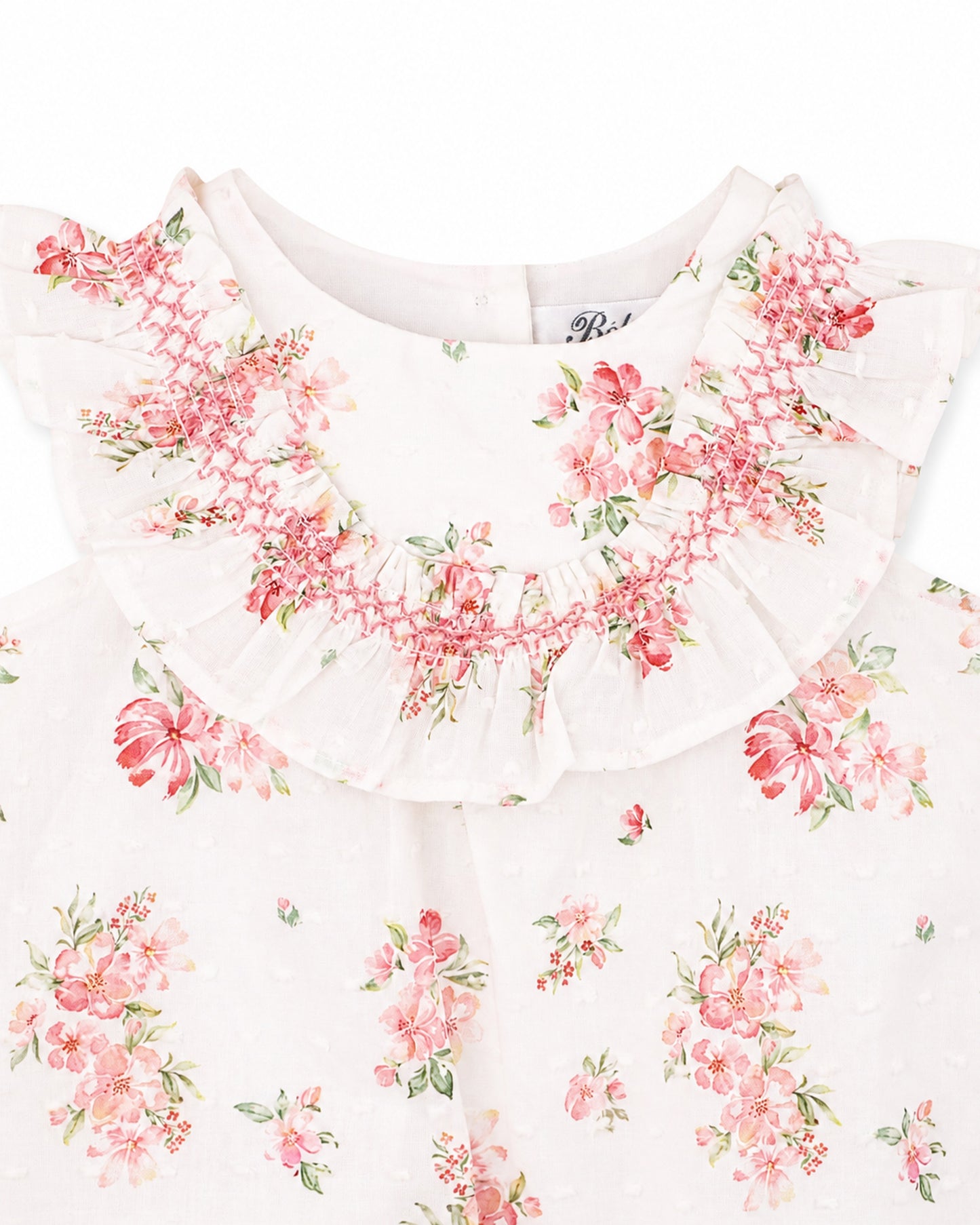 Bebe Chelsea Print Frill Yoke Romper