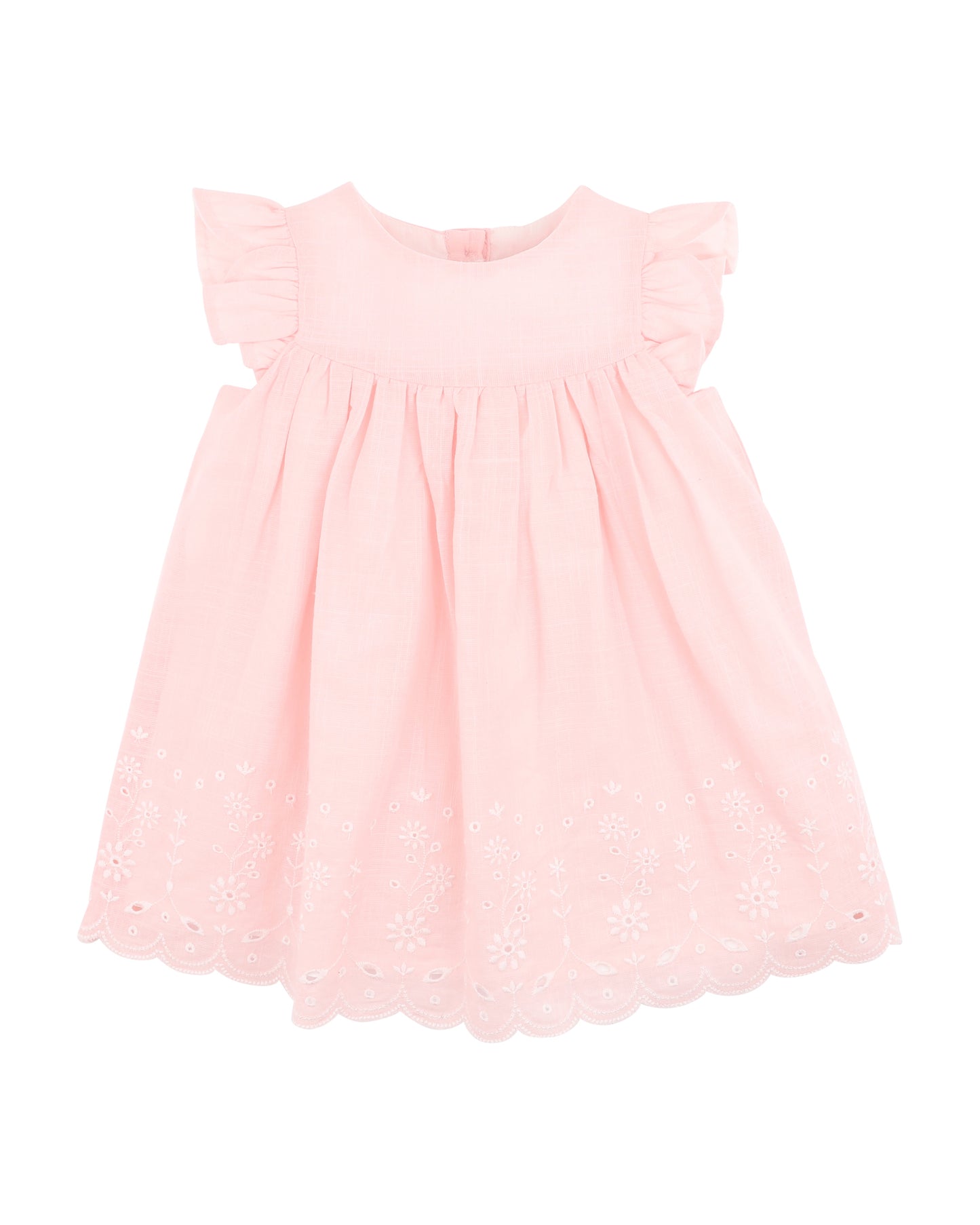 Bebe Chelsea Broderie Hem Dress - Pink
