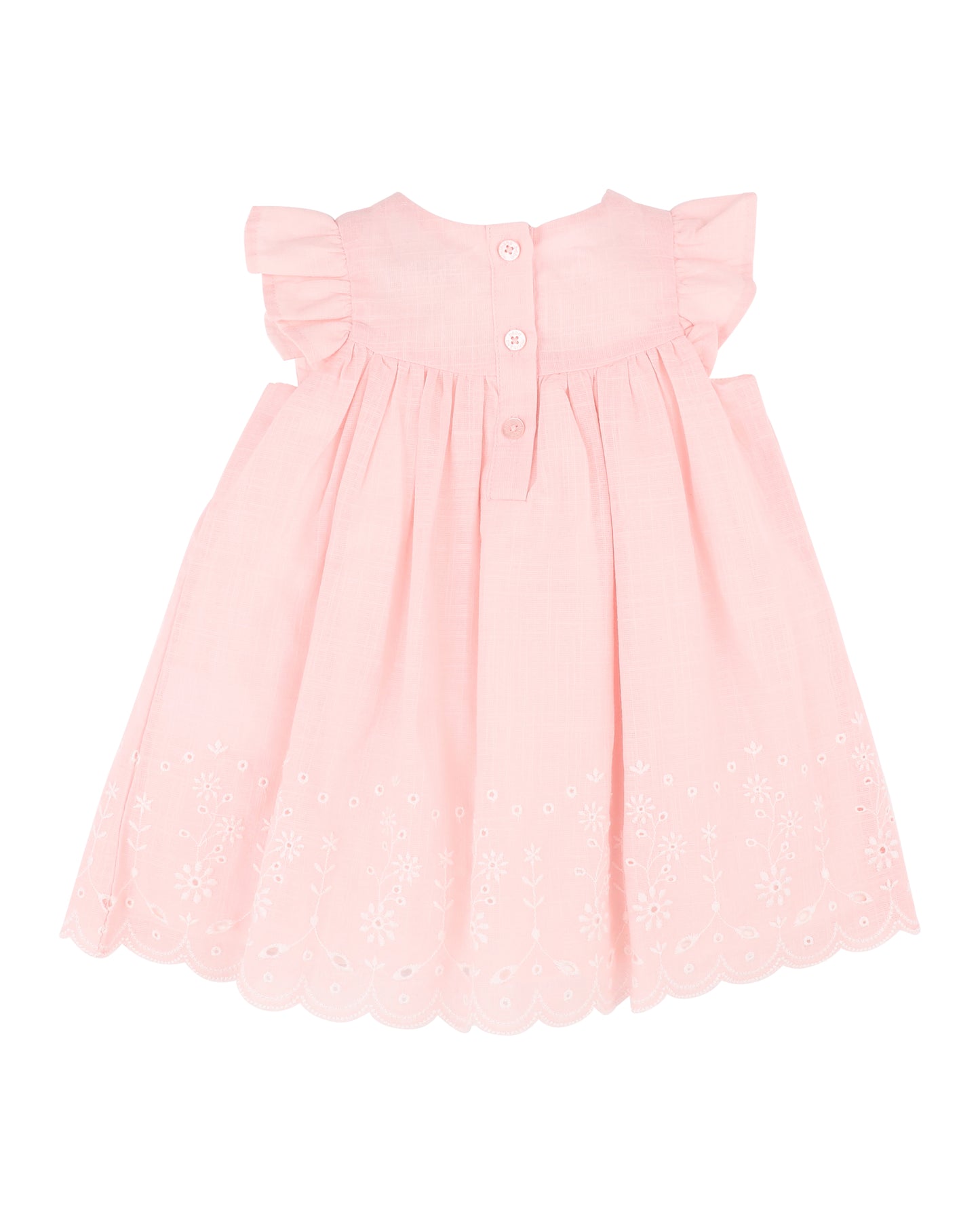 Bebe Chelsea Broderie Hem Dress - Pink