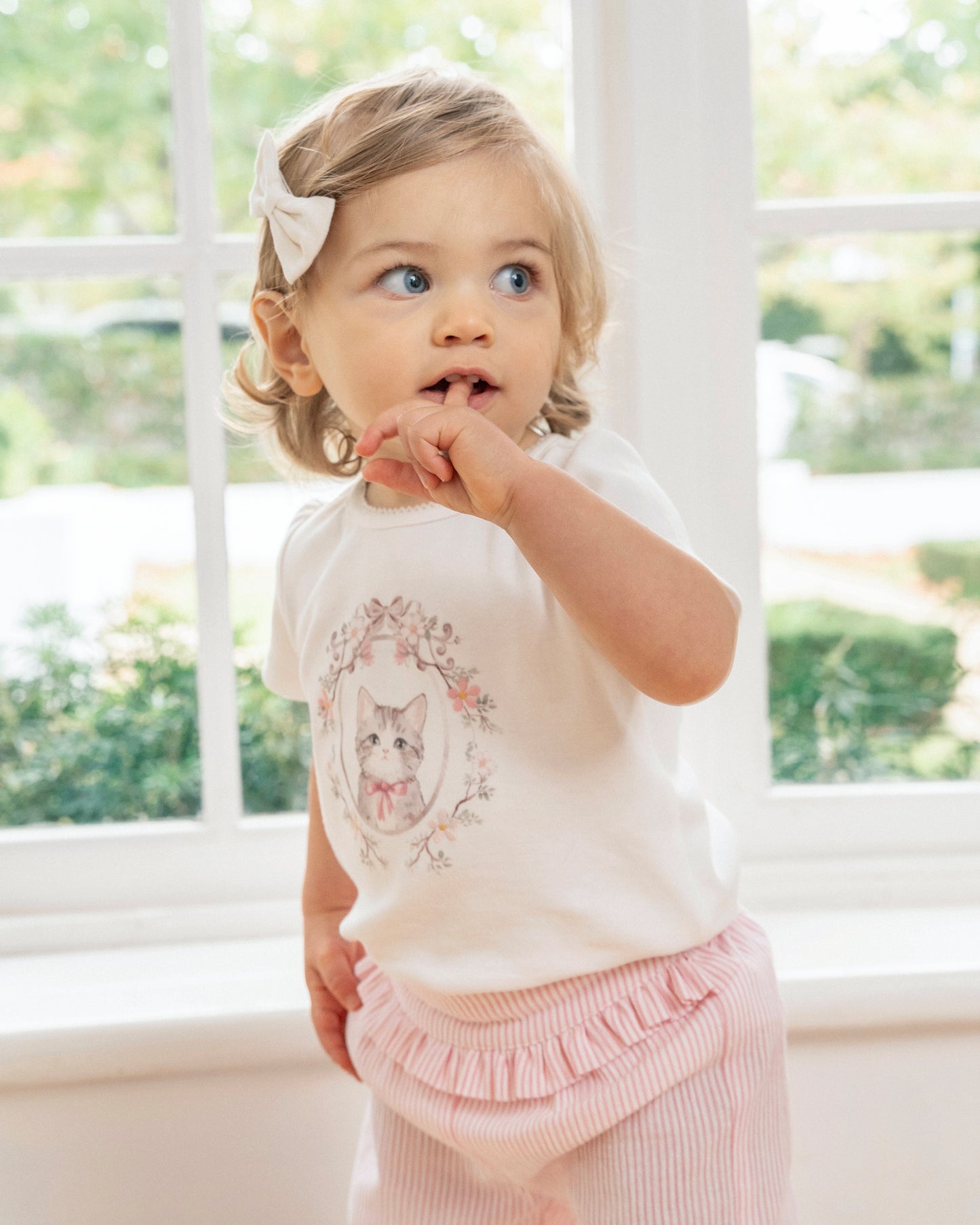Bebe Willa Organic Cotton Tee - Cloud