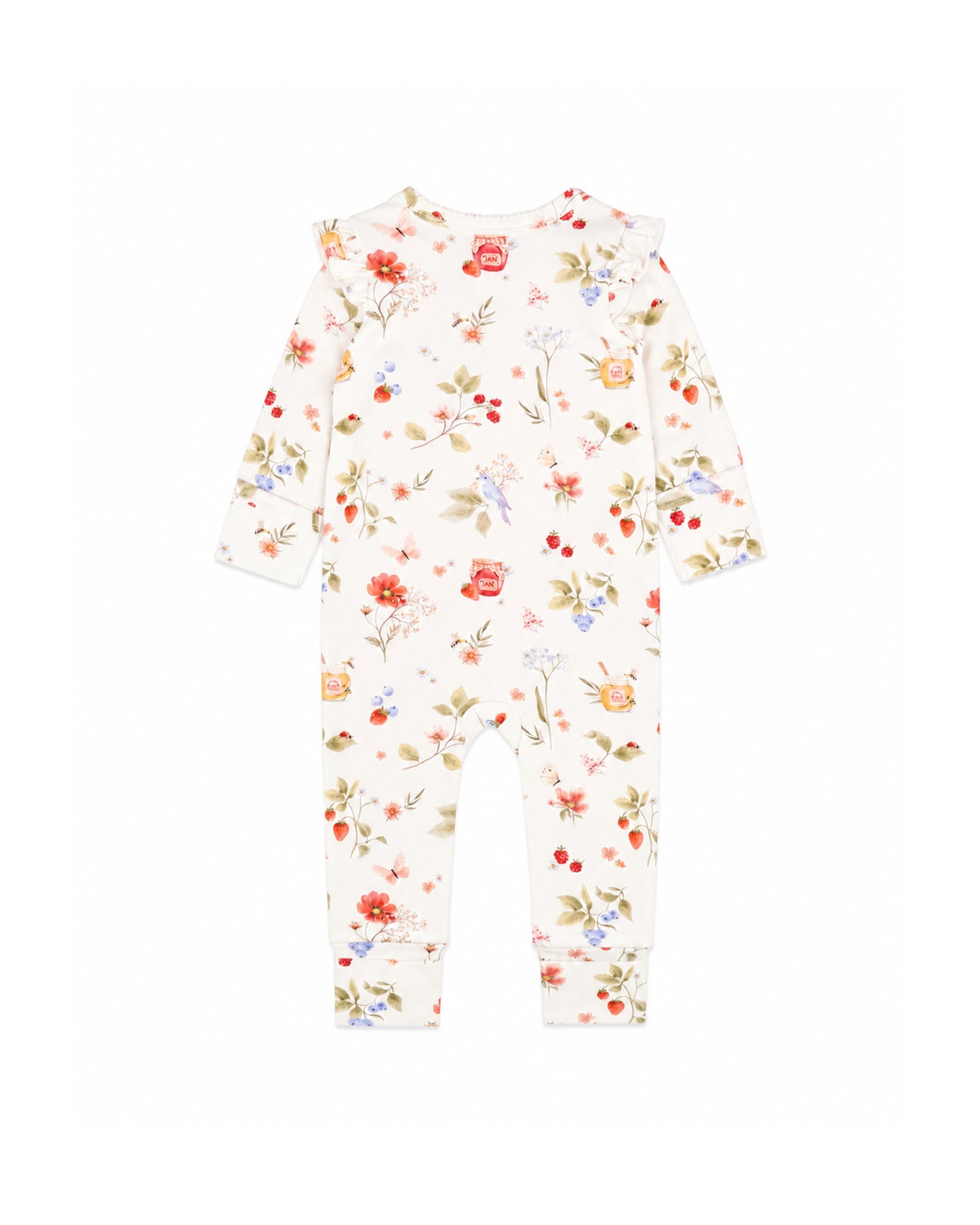 Bebe Poppy Print Organic LS Zipsuit