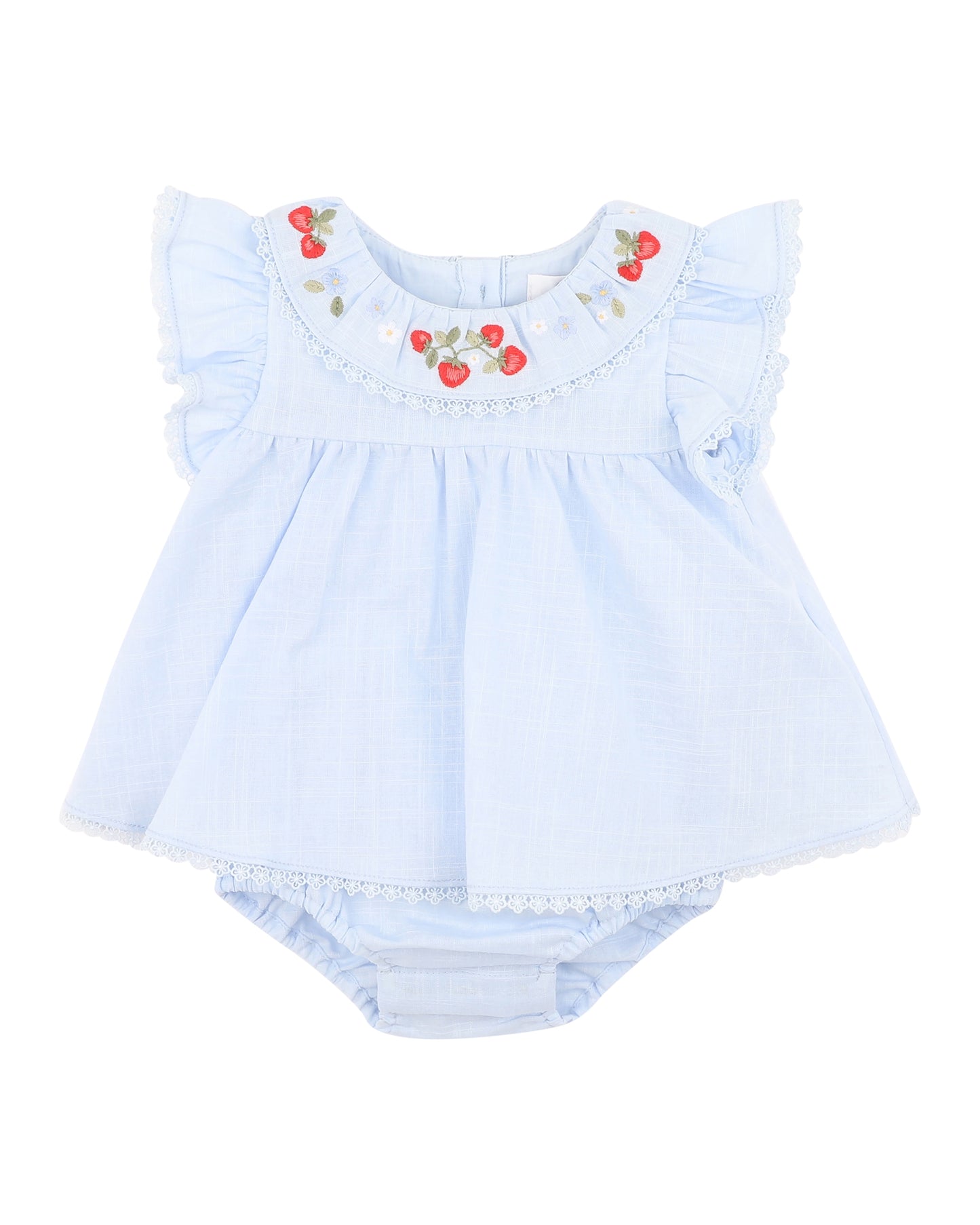 Bebe Poppy Bluebell Emb. Overlay Bodysuit