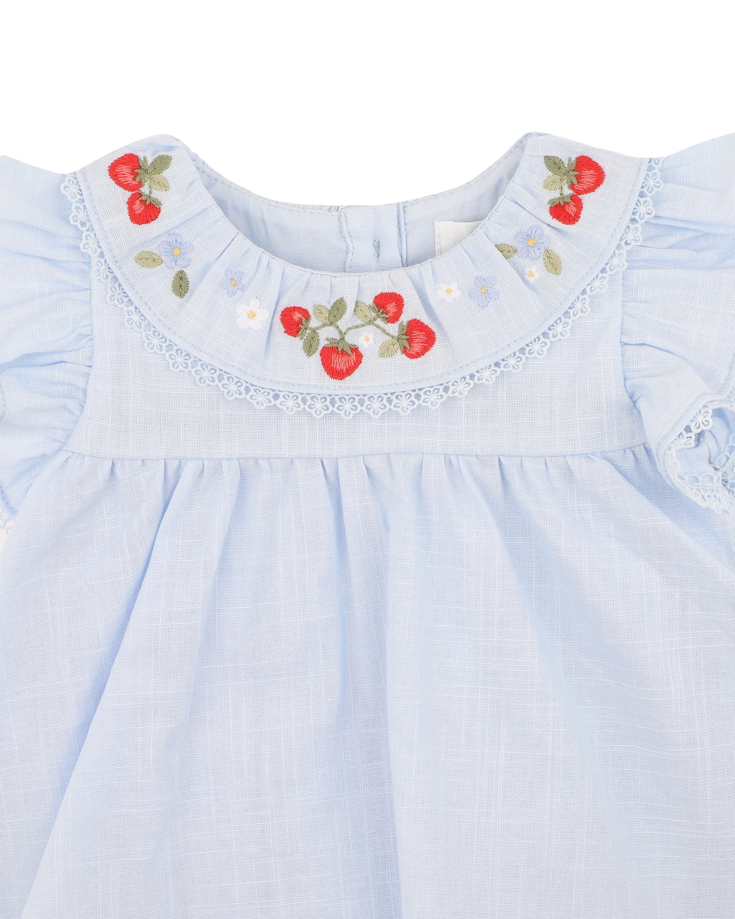 Bebe Poppy Bluebell Emb. Overlay Bodysuit