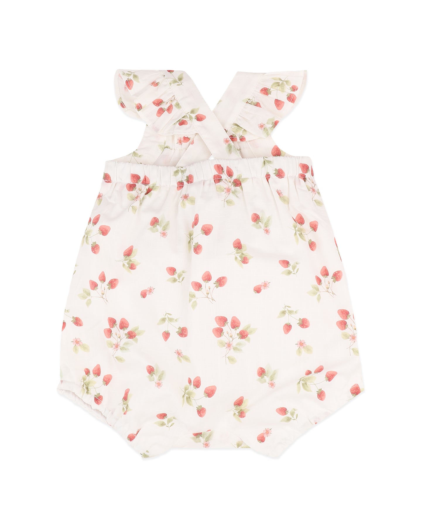 Bebe Poppy Strawberry Print Romper