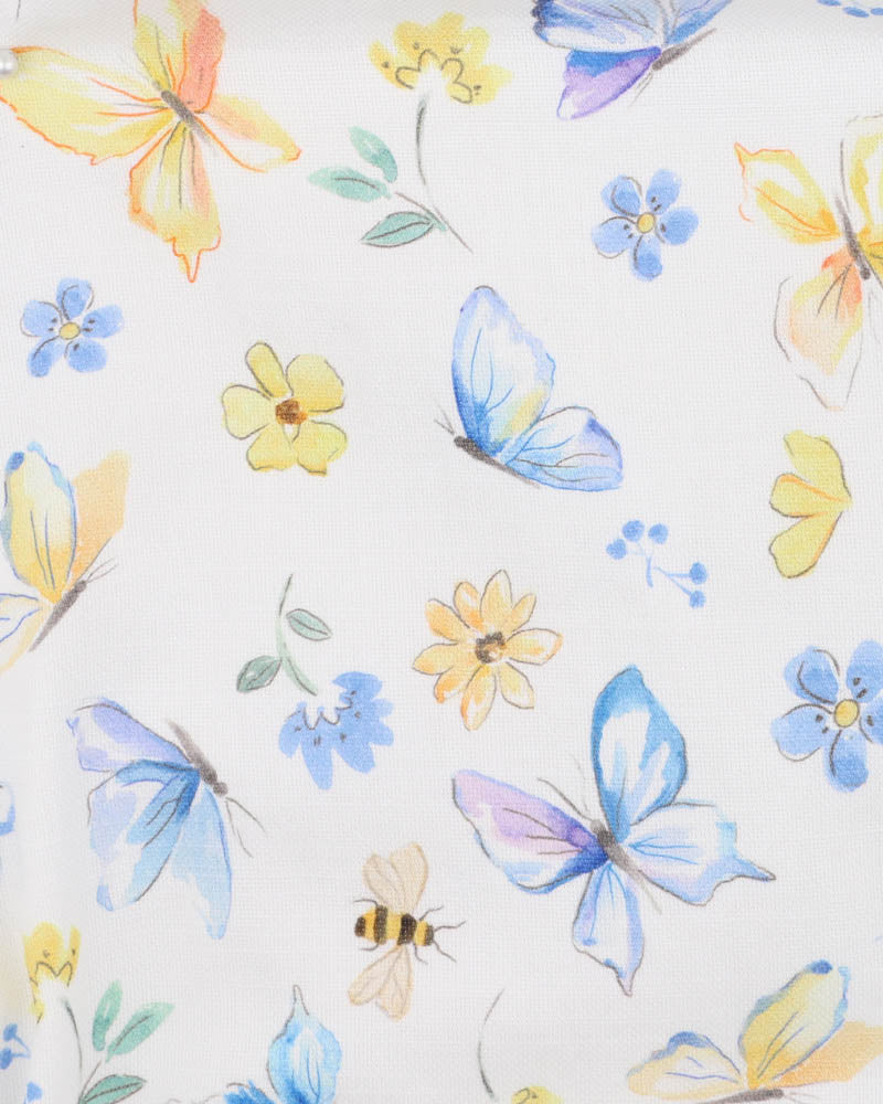 Bebe Libby SS Butterfly Print Romper