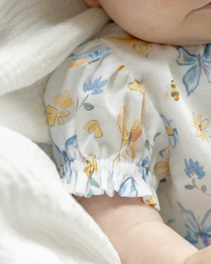 Bebe Libby SS Butterfly Print Romper