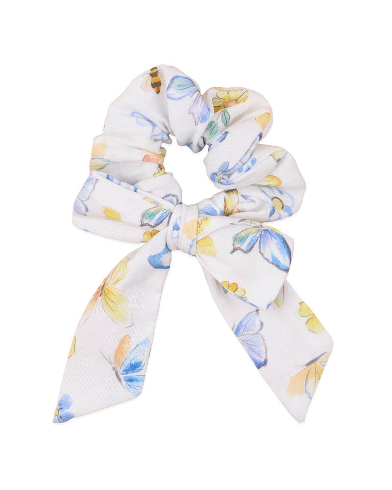 Bebe Libby Butterfly Print Bow Scrunchie