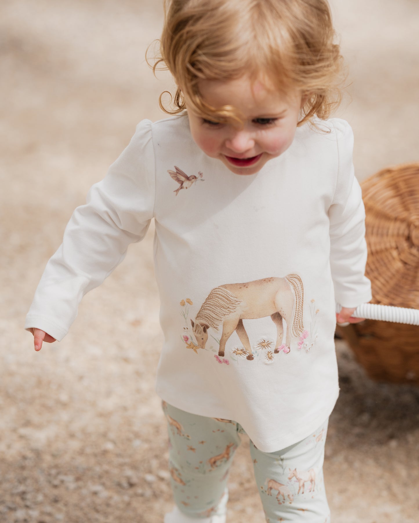 Bebe Winnie Pony Organic LS Tee