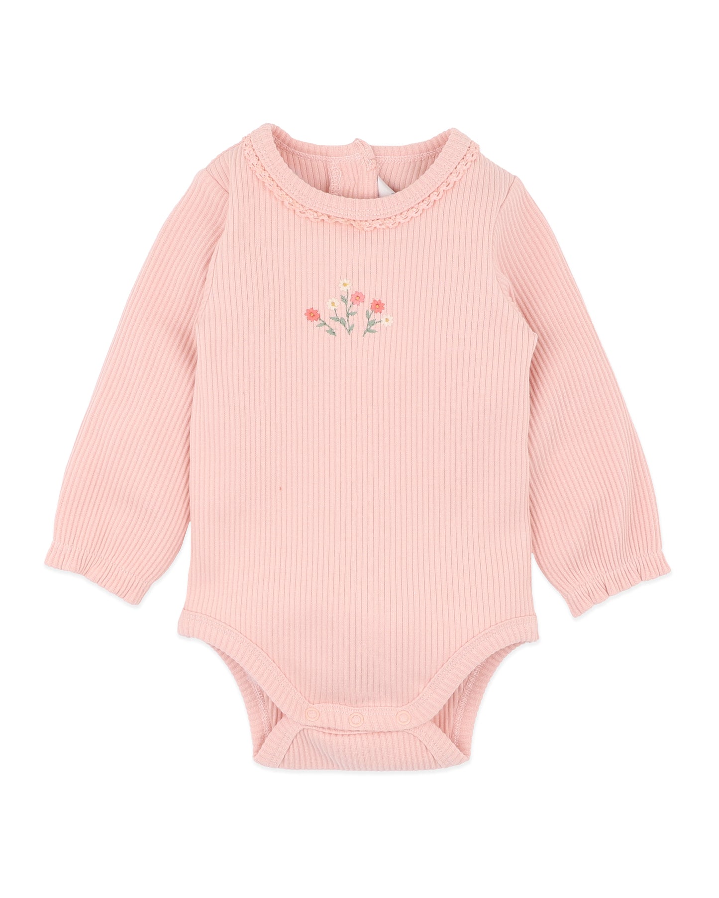 Bebe Emmy LS Rib Bodysuit - Dusty Rose
