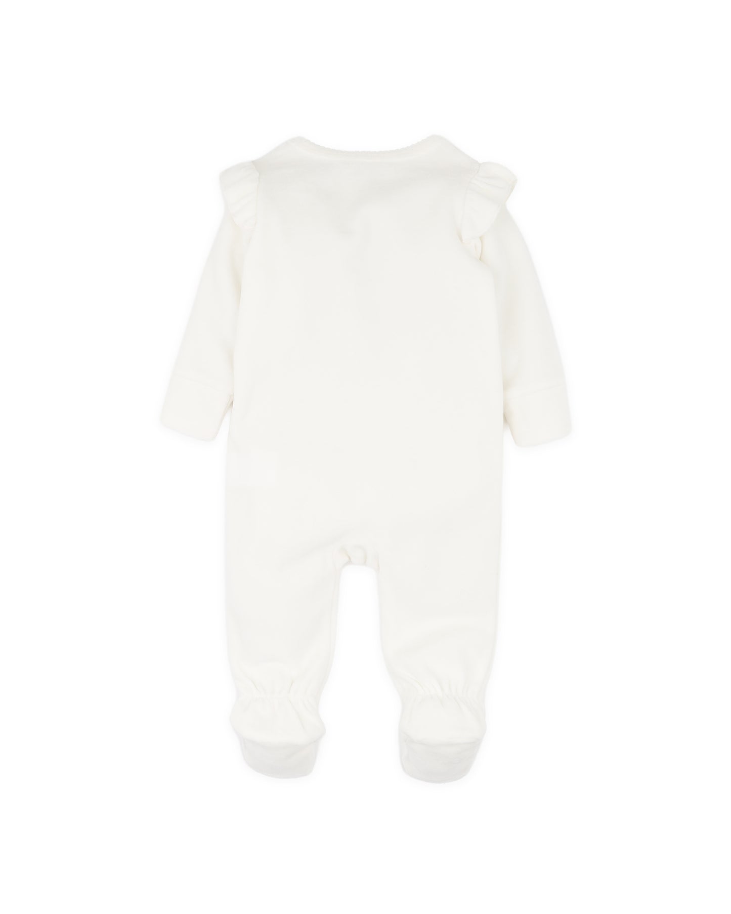 Bebe Emmy Velour Zip Onesie - Snow