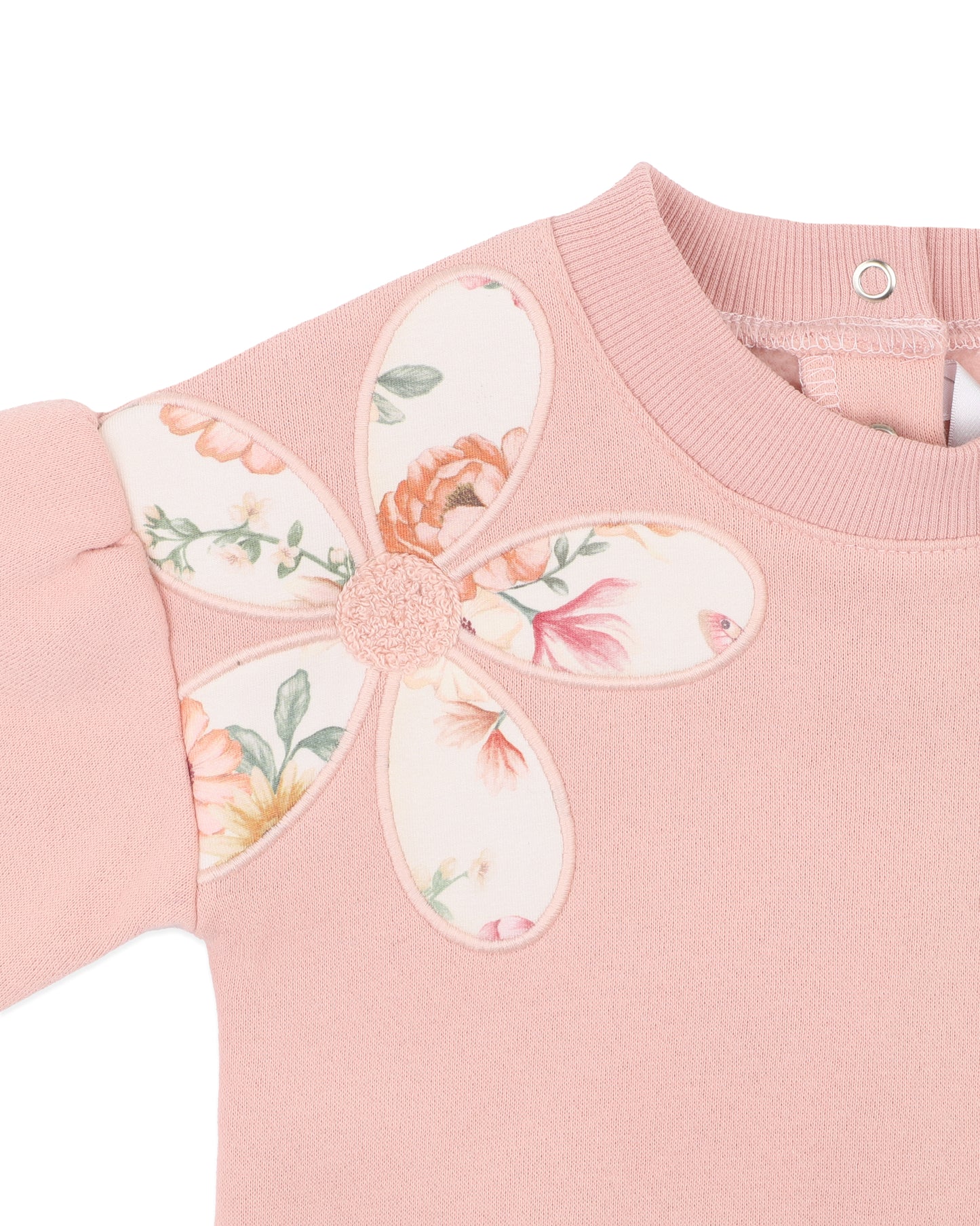 Bebe Emmy Flowers Sweatshirt - Dusty Rose