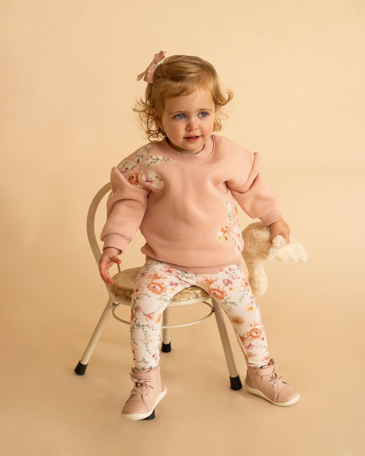 Bebe Emmy Flowers Sweatshirt - Dusty Rose