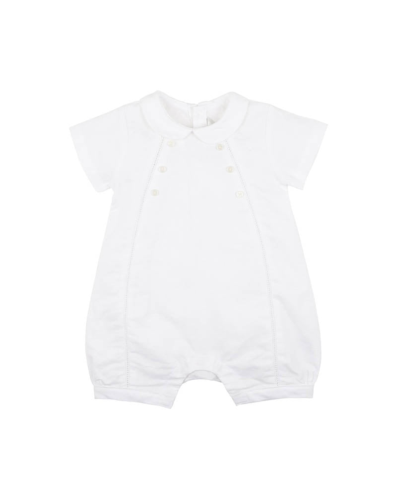 Bebe Evan Linen Dressy Blend Romper - Cloud