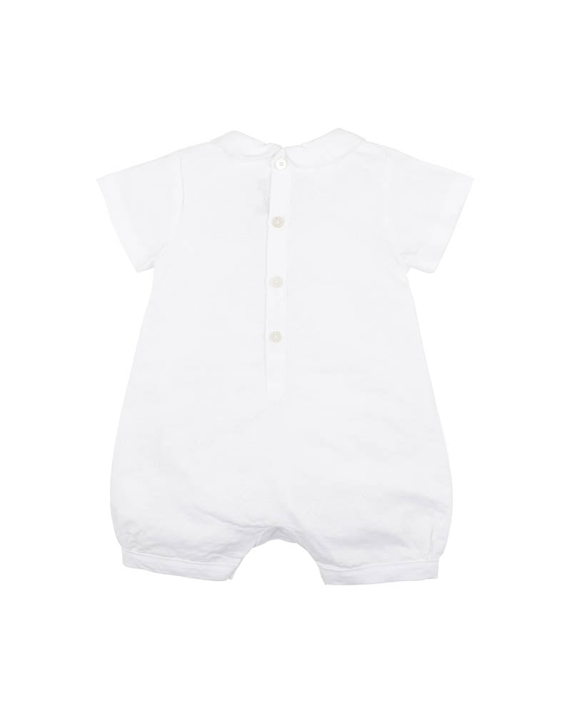Bebe Evan Linen Dressy Blend Romper - Cloud