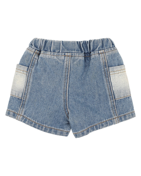 Bebe Chester Boys Mixed Denim Shorts - Washed Indigo