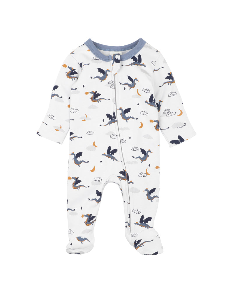 Bebe Nino Print LS Zip Onesie