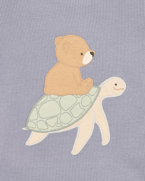 Bebe Axel Turtle Organic Tee - Ocean Blue