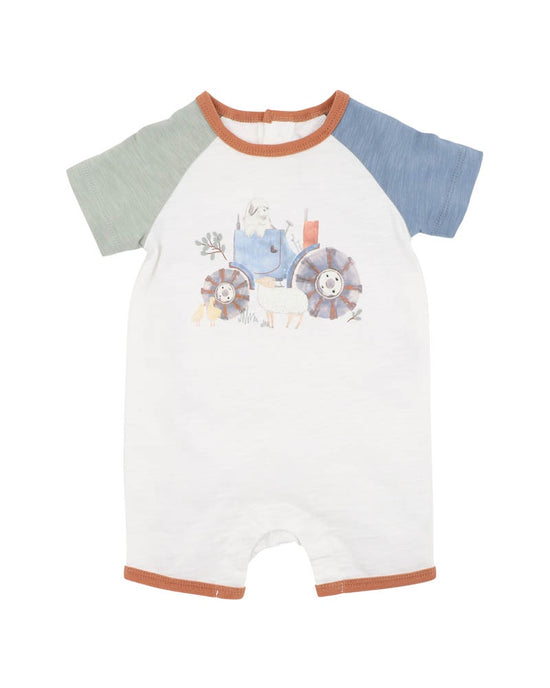 Bebe Clayton Farm Scene SS Romper