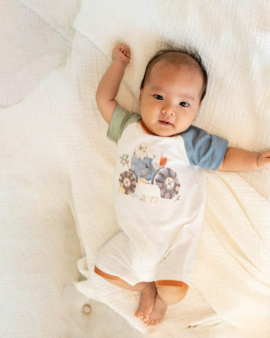 Bebe Clayton Farm Scene SS Romper