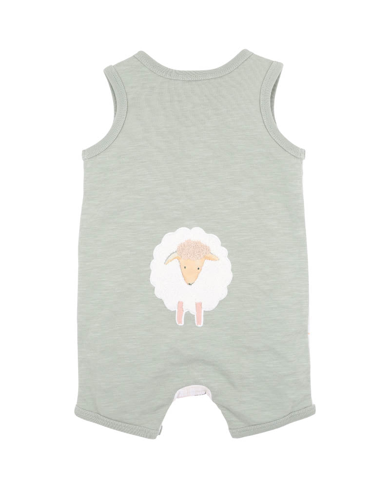 Bebe Clayton Print Sheep Romper