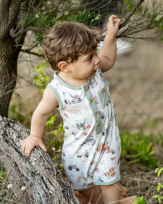 Bebe Clayton Print Sheep Romper