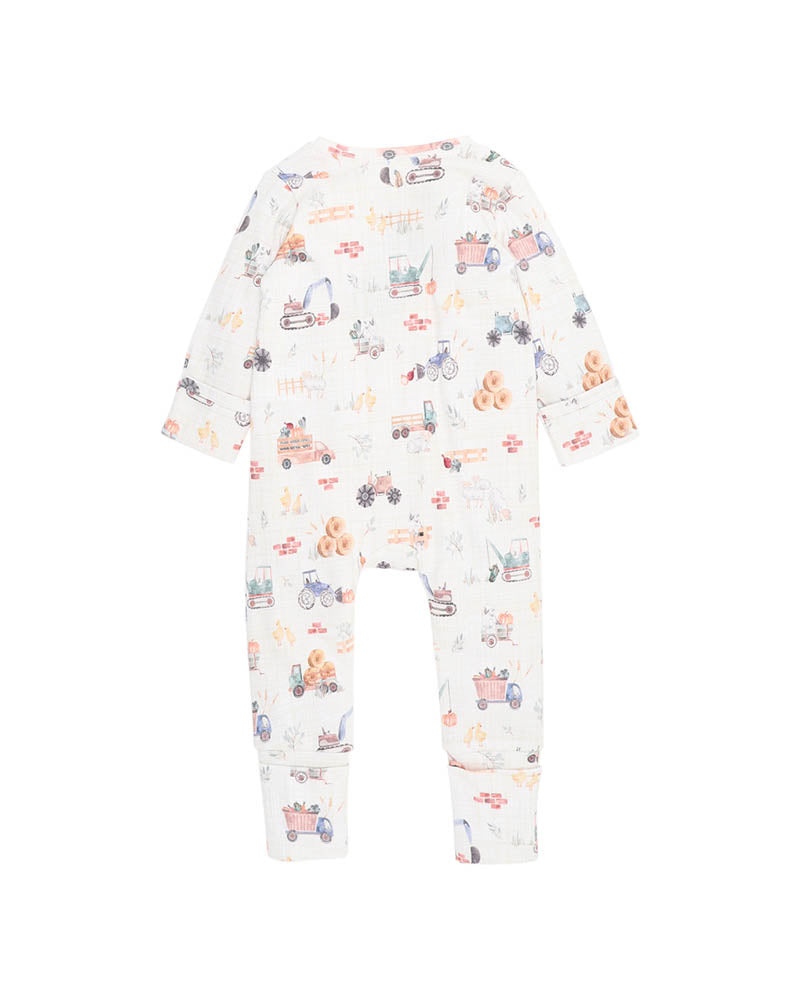 Bebe Clayton Print LS Zipsuit