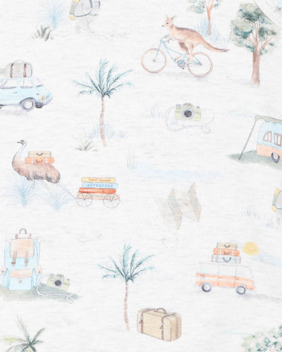 Bebe Ivan Print Organic SS Zipsuit