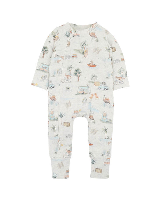 Bebe Ivan Print LS Zipsuit
